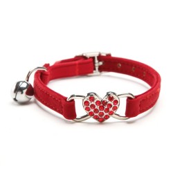 Collares & correasCollar para perros/gatos - ajustable - con corazón de cristal / campana