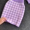 VestidosConjunto de cuadros de punto - falda - chaleco - cárdigan