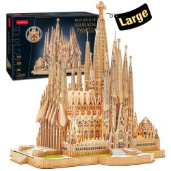 ConstrucciónSAGRADA FAMILIA - maqueta de iglesia móvil - puzzle - juguete de montaje - con LED