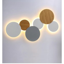 ApliquesEstilo nórdico moderno - Luz LED - Lámpara de pared redonda