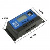ControladorControlador de carga de panel solar automático - Controlador PWM - Pantalla LCD - USB dual - 12V - 24V
