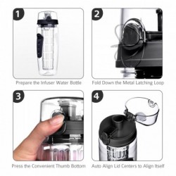 Water bottle / fruit infuser - BPA Free - 800ml / 1000mlWater bottles