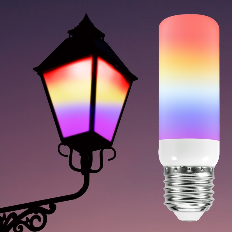 LED flame lamp - fire effect bulb - 3 modes - 5W - E27 - E12 - E14 - B22E14
