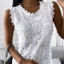 Blusas y camisasCamiseta encaje elegante - sin mangas