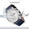 RelojesNAVIFORCE - reloj de cuarzo de moda - correa de cuero - resistente al agua - oro rosa / negro