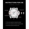 RelojesLIGE - Reloj de cuarzo de acero inoxidable - resistente al agua - blanco