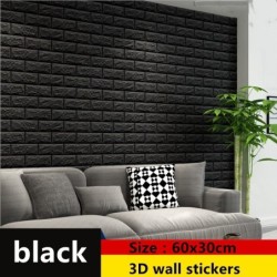 Pegatinas de paredAdhesivo de pared 3D - espuma autoadhesiva - papel pintado - resistente al agua - diseño de ladrillo - 60 *...