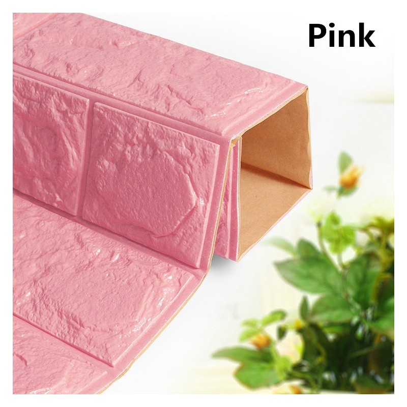 Pegatinas de paredAdhesivo de pared 3D - espuma autoadhesiva - papel pintado - resistente al agua - diseño de ladrillo - 60 *...