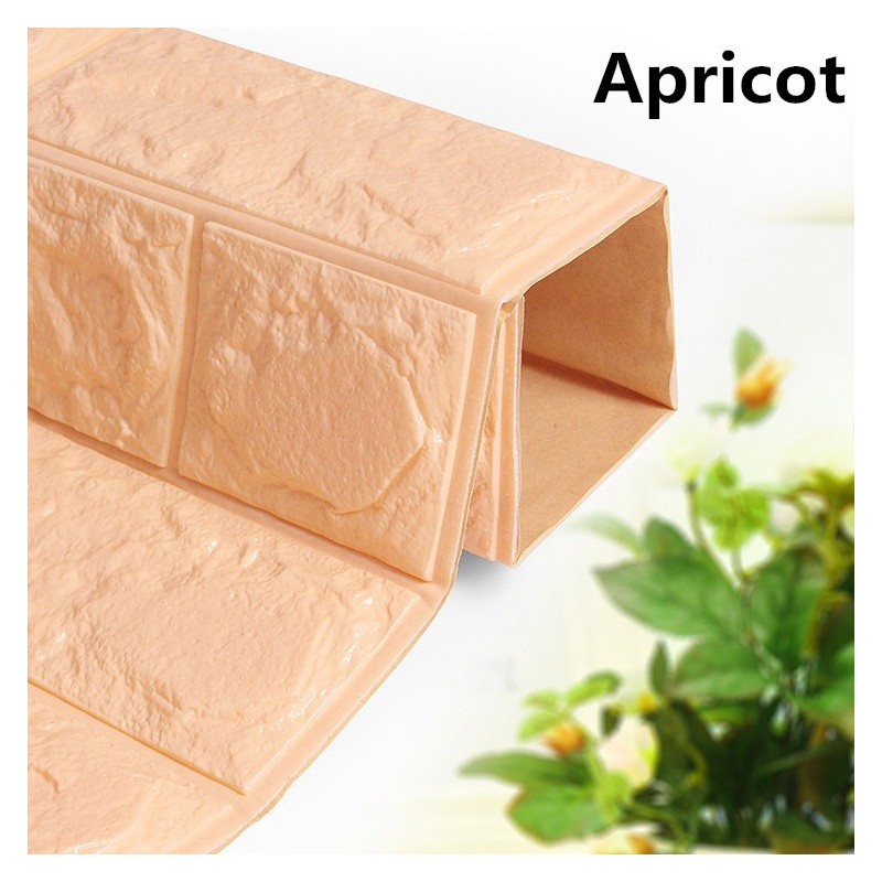 Pegatinas de paredAdhesivo de pared 3D - espuma autoadhesiva - papel pintado - resistente al agua - diseño de ladrillo - 60 *...