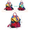 Leather backpack - with rivets - colorful rainbow colorsBackpacks