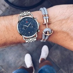 RelojesANANKE - reloj de cuarzo clásico - resistente al agua - acero inoxidable