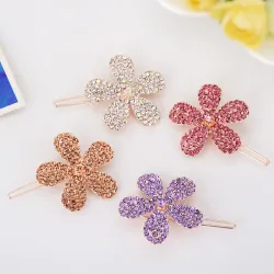 Pinzas de cabellopasador de pelo de flor de cristal