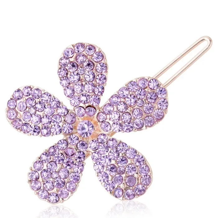 Pinzas de cabellopasador de pelo de flor de cristal