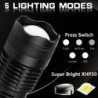 Z20 - XHP50 - 18650 battery - LED flashlight - zoom - USB - waterproofTorches