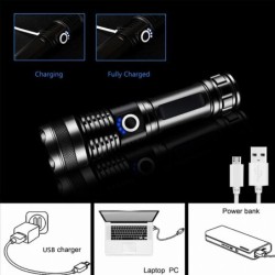 Z20 - XHP50 - 18650 battery - LED flashlight - zoom - USB - waterproofTorches