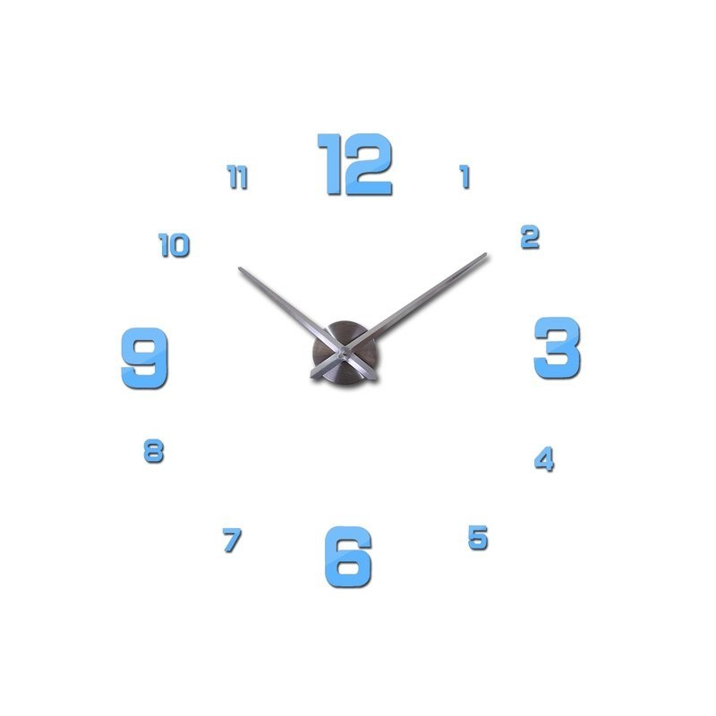 Pegatinas de paredReloj de pared 3D - adhesivo acrílico DIY - efecto espejo