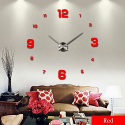 Pegatinas de paredReloj de pared 3D - adhesivo acrílico DIY - efecto espejo