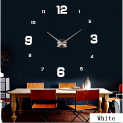 Pegatinas de paredReloj de pared 3D - adhesivo acrílico DIY - efecto espejo