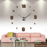 Pegatinas de paredReloj de pared 3D - adhesivo acrílico DIY - efecto espejo