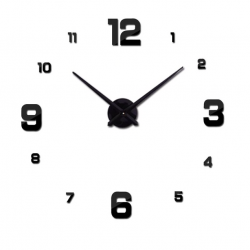 Pegatinas de paredReloj de pared 3D - adhesivo acrílico DIY - efecto espejo