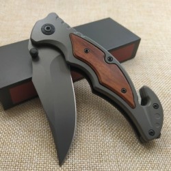 Cuchillos & multitoolsNavaja plegable - hoja de acero negro - mango de palisandro