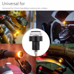Luces de giroExtremo del manillar de la motocicleta - Luz de giro LED - resistente al agua - 2 piezas