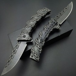 Cuchillos & multitoolsCuchillo táctico plegable - diseño de cadena