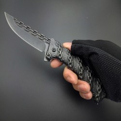 Cuchillos & multitoolsCuchillo táctico plegable - diseño de cadena