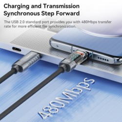 CablesCable USB C a tipo C - carga rápida - transmisión de datos - con pantalla LCD - 60W / 100W