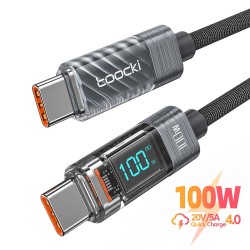 CablesCable USB C a tipo C - carga rápida - transmisión de datos - con pantalla LCD - 60W / 100W