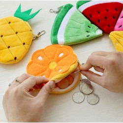 Fruit shaped plush purse - with keyringPurses