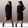 Hoodies & JerséisVestido con capucha para mujer - jersey largo