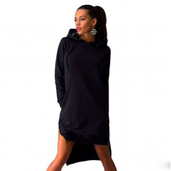 Hoodies & JerséisVestido con capucha para mujer - jersey largo