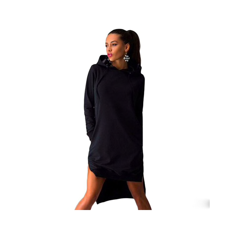 Hoodies & JerséisVestido con capucha para mujer - jersey largo