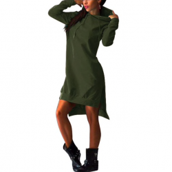 Hoodies & JerséisVestido con capucha para mujer - jersey largo