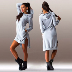 Hoodies & JerséisVestido con capucha para mujer - jersey largo