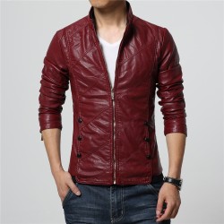 ChaquetasChaqueta de cuero delgada - con cremalleras / bolsillos