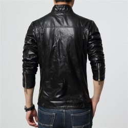 ChaquetasChaqueta de cuero delgada - con cremalleras / bolsillos