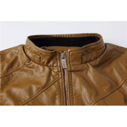 Slim leather jacket - with zippers / pocketsJackets