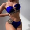 Baño y ropaConjunto de bikini sexy - adornos de metal