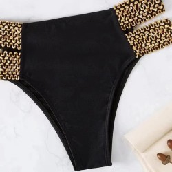Baño y ropaConjunto de bikini sexy - adornos de metal