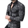 CamisetasCamisa de manga larga de moda - estampado floral - ajuste delgado