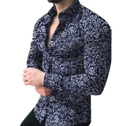 CamisetasCamisa de manga larga de moda - estampado floral - ajuste delgado