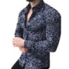 CamisetasCamisa de manga larga de moda - estampado floral - ajuste delgado