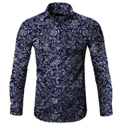 CamisetasCamisa de manga larga de moda - estampado floral - ajuste delgado
