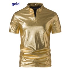 CamisetasCamiseta manga corta metalizada brillante