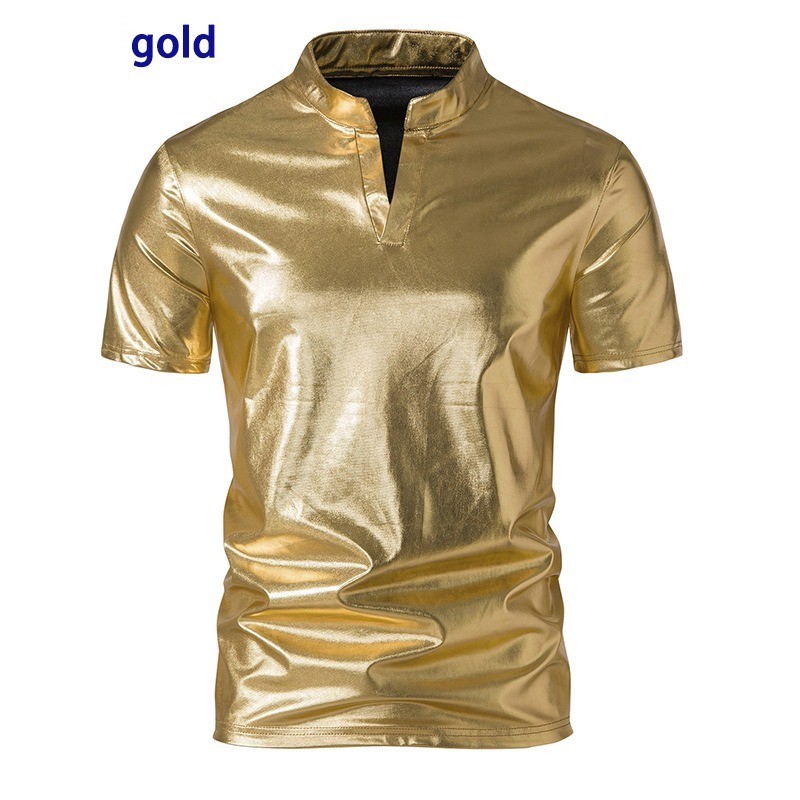 CamisetasCamiseta manga corta metalizada brillante