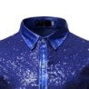 Shiny metallic long sleeve shirt - with sequins decorationsT-shirts