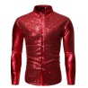 CamisetasCamisa de manga larga metalizada brillante - con adornos de lentejuelas