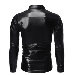 CamisetasCamisa de manga larga metalizada brillante - con adornos de lentejuelas